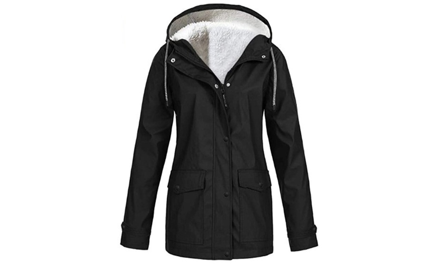 Image 10: Women's Hooded Waterproof Coat