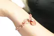 1x oder 2x Herz-Armband mit Swarovski®-Kristallen in Silber oder Roségold - Second Medium