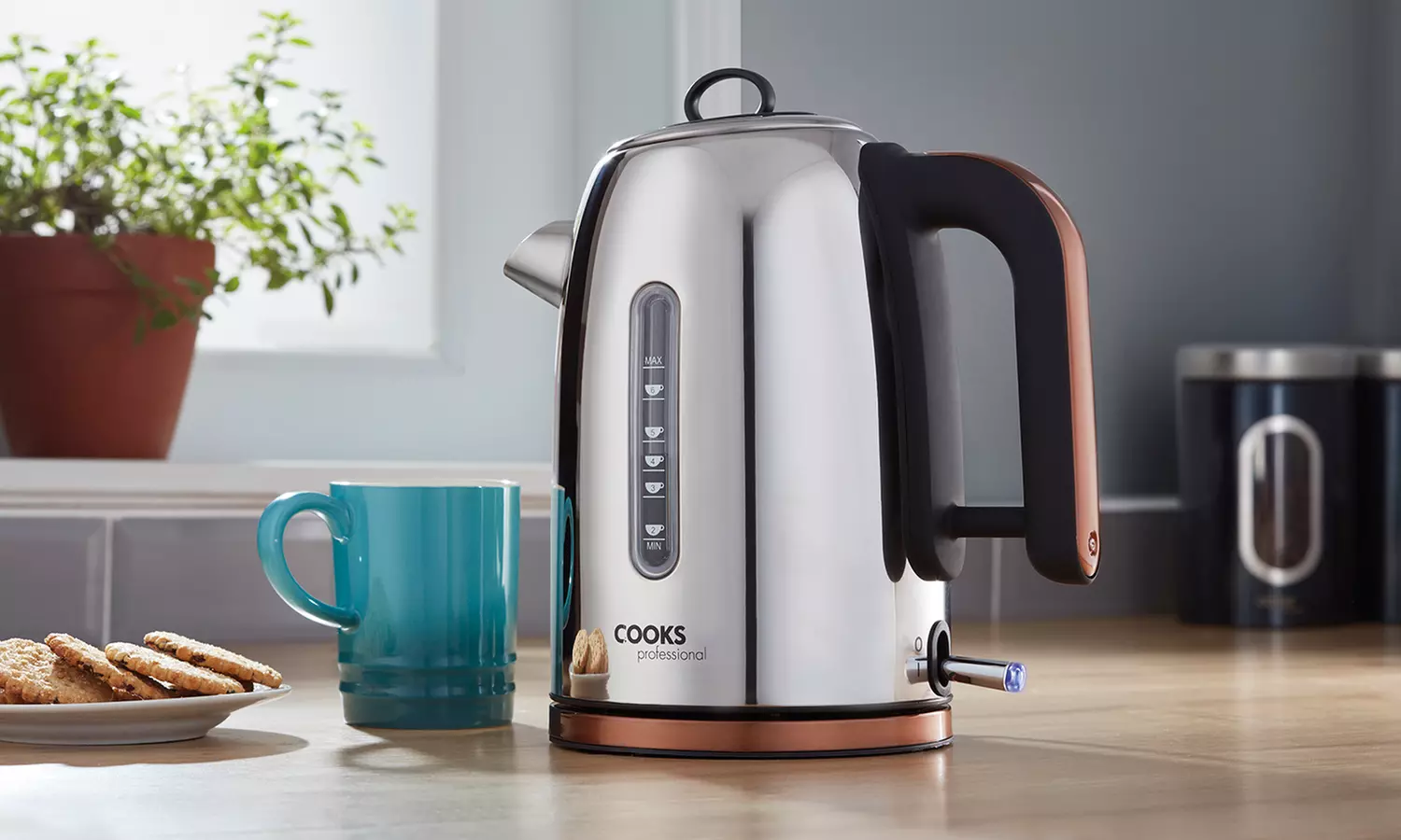 Cooks Professional 3000W Rapid Boil Stainless Steel Kettle - Primary Image