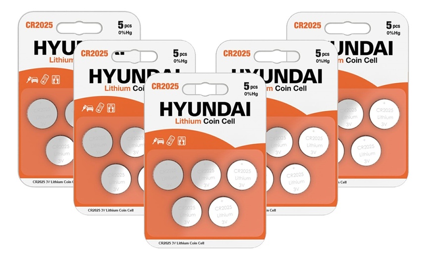 Image 2: Lot de 15 ou 25 piles bouton Hyundai Lithium CR2025