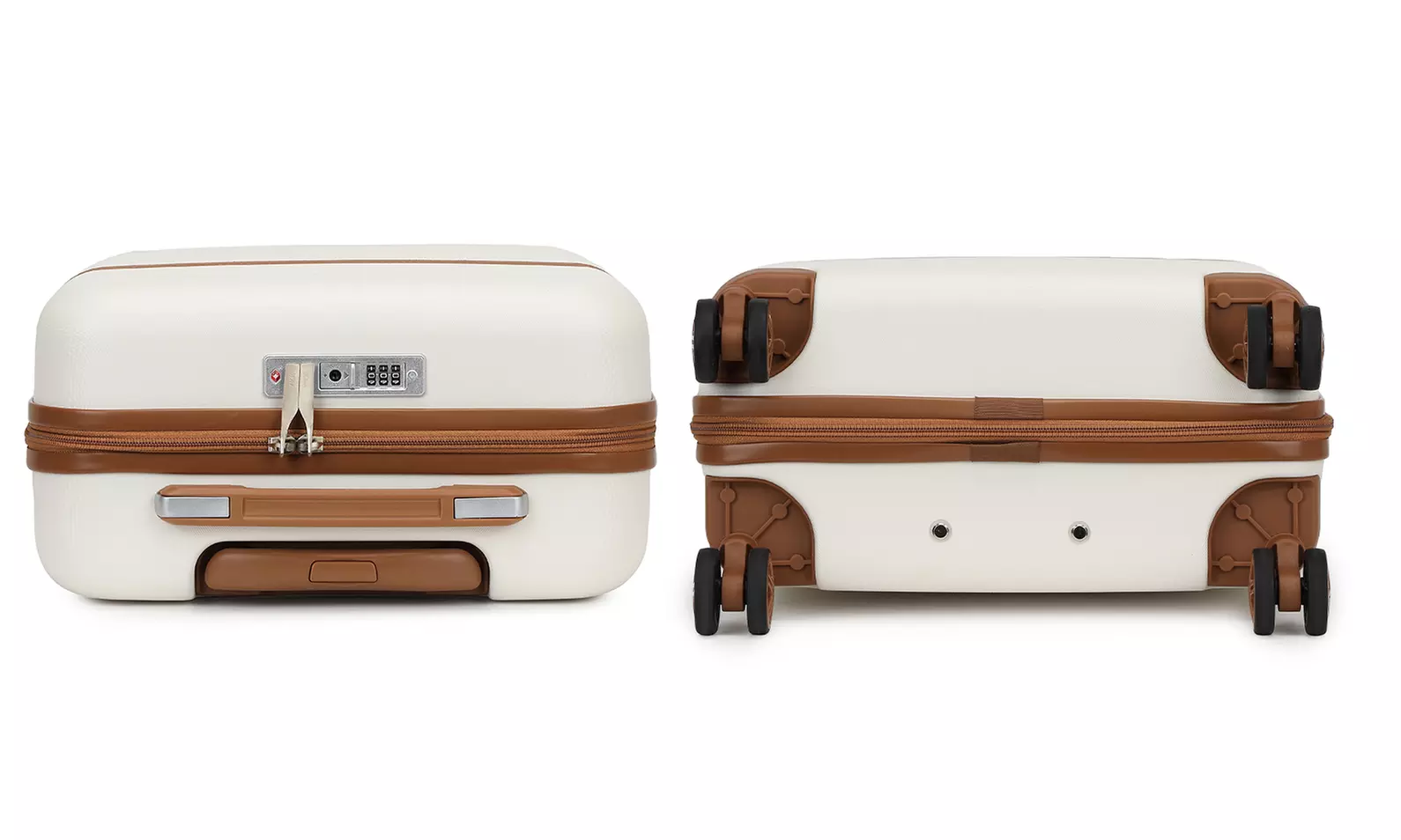 Conjunto de viaje con maleta rígida de cabina, bolsa de mano y neceser