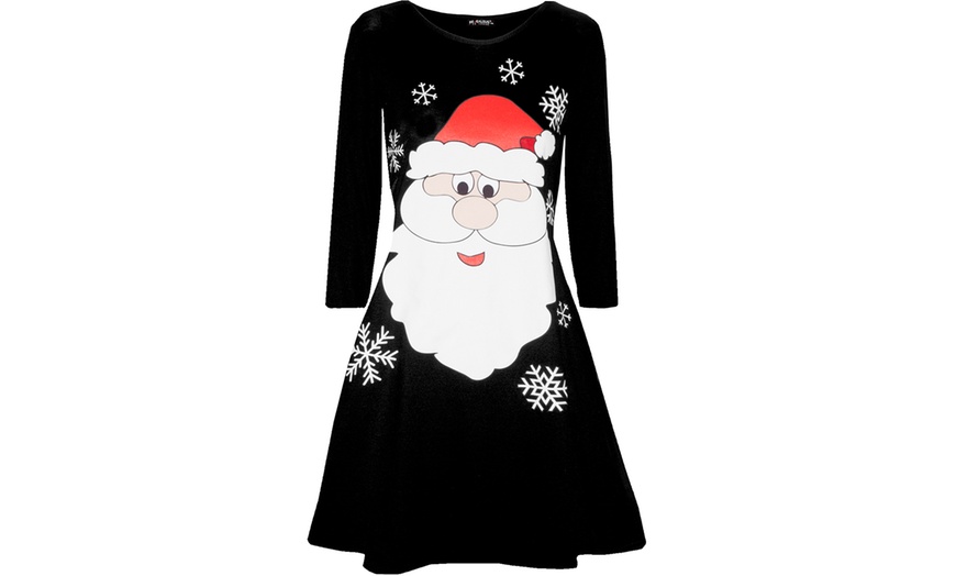 Image 8: Oops Christmas Theme Swing Dress