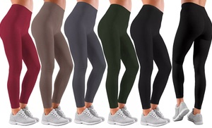 Women's Full-Length Warm Fleece-Lined Seamless Leggings