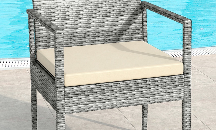 Image 3: Four-Piece Rattan-Effect Garden Furniture Set