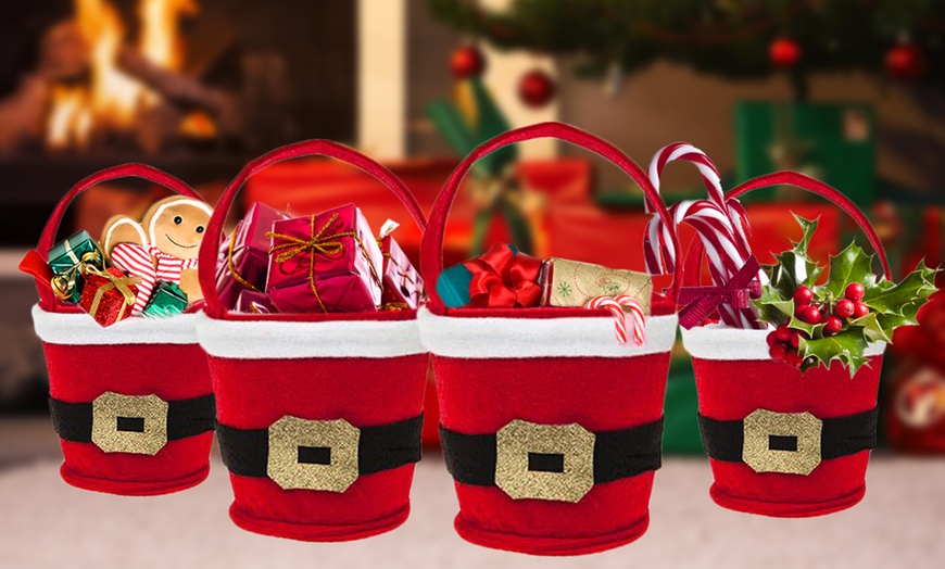 Image 1: Christmas Felt Treat Buckets