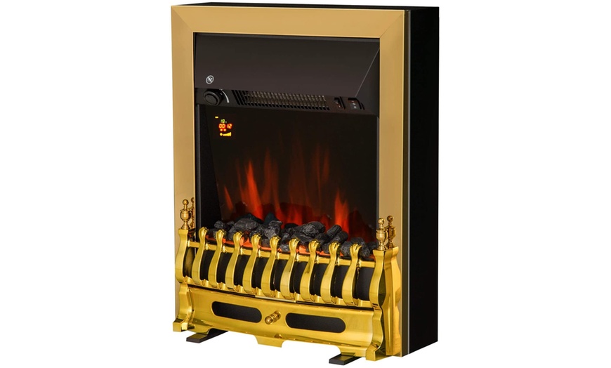 Image 83: HomCom Indoor Fireplace Heater