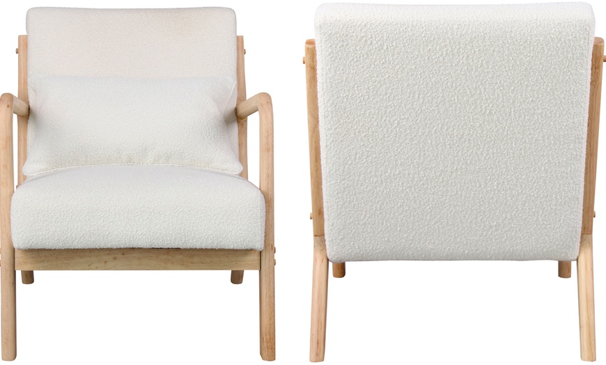 Image 2: Poltrona in tessuto e legno Zach Doosense