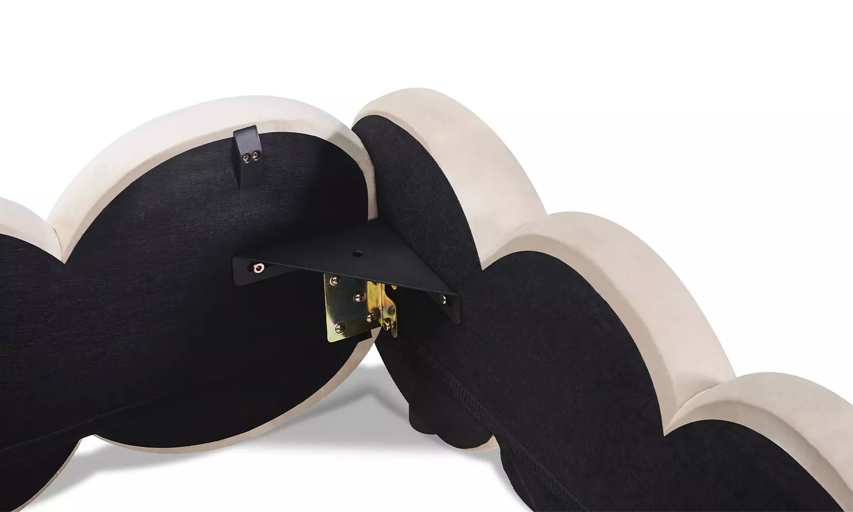 Lit coffre "Megève" en velours, matelas en option, Maison Aubertin