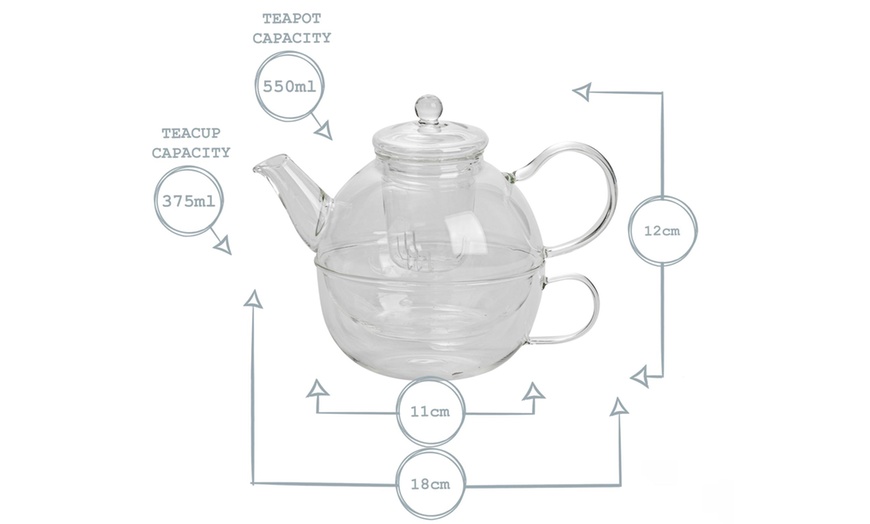 Image 23: Transparent Design Stainless Steel Infusion Chamber Teapot