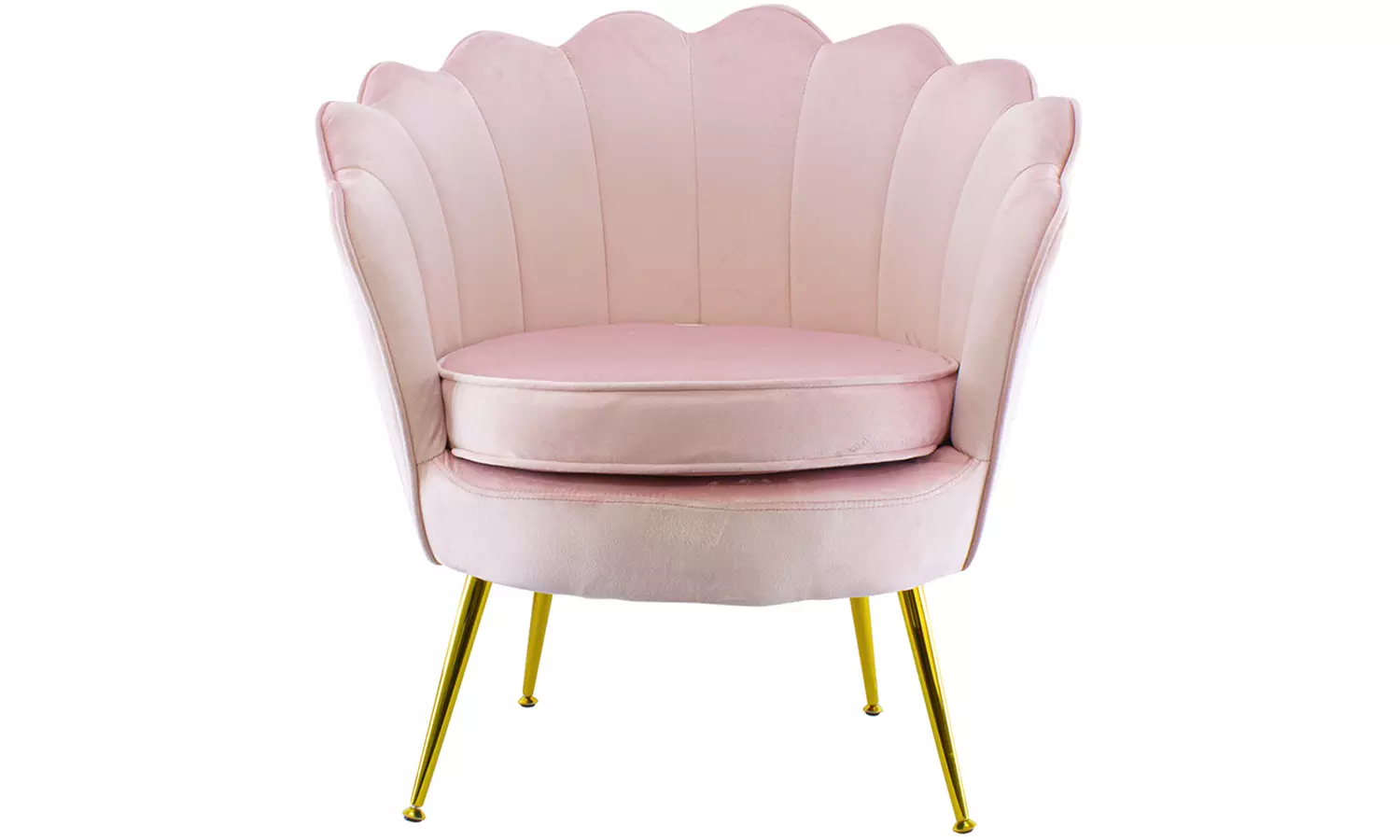 Poltrona con schienale a conchiglia