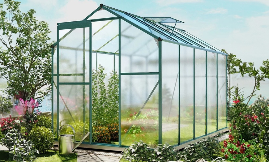 Image 1: Aluminium Greenhouse 10ft x 6ft 