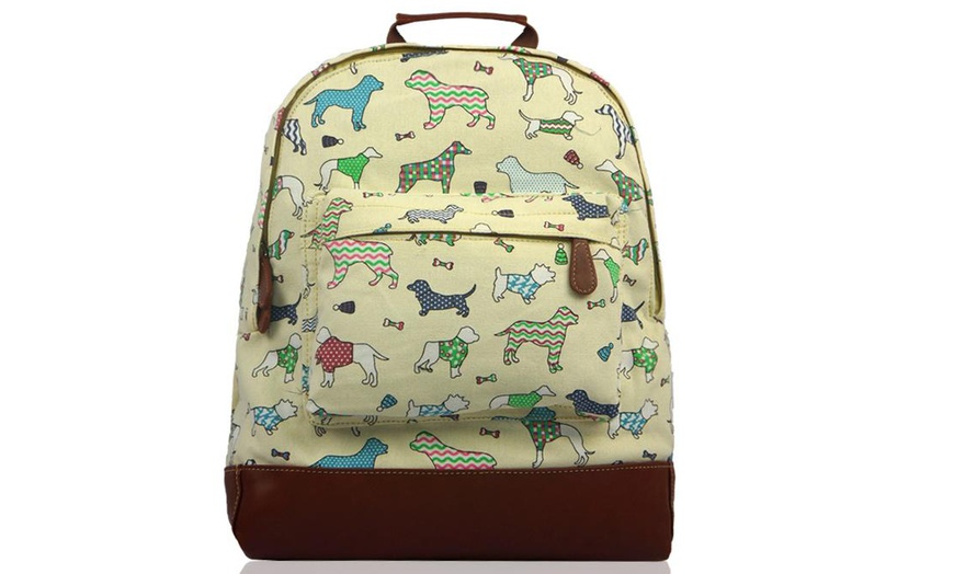 Image 12: Retro Canvas Backpack