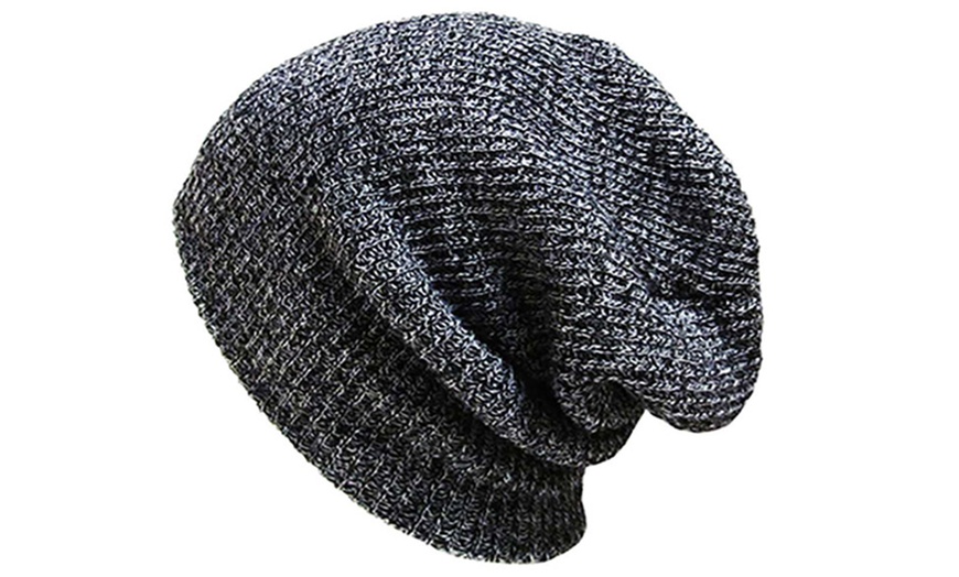 Image 3: Winter Slouchy Beanie Knitted Hat