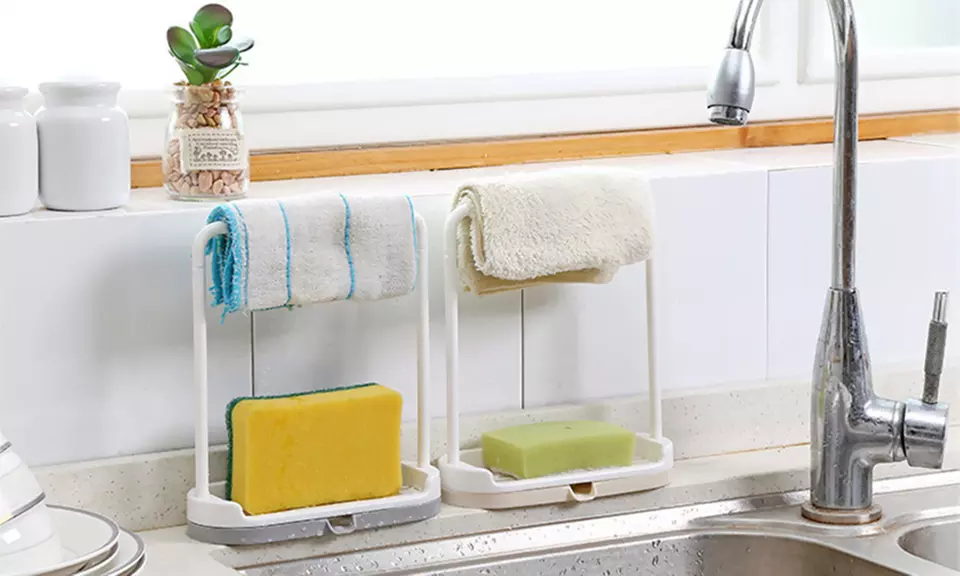 Support de rangement pour éponge cuisine et salle de bains - Primary Image