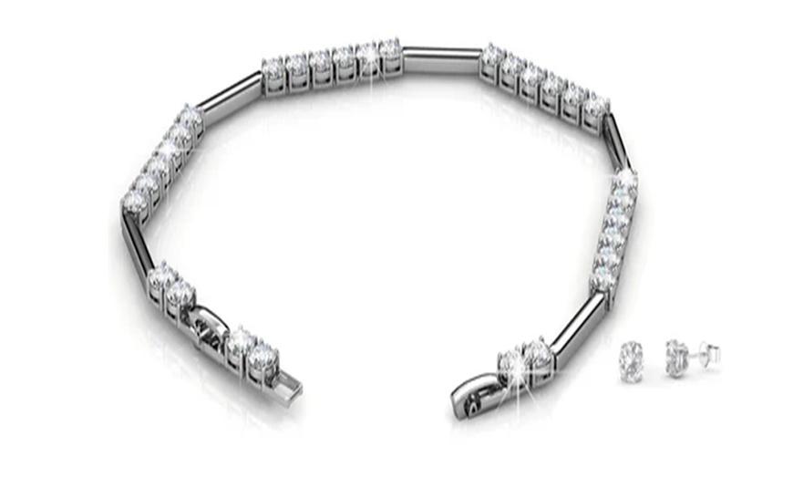 Image 22: Set bracciale rigido e orecchini in cristalli Swarovski® Eira Wen® 