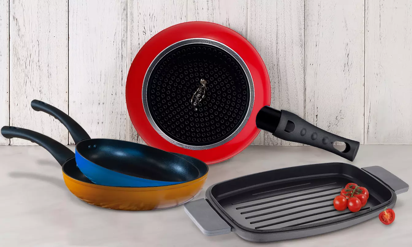 Juego de 3 sartenes de aluminio forjado San Ignacio y/o parrilla de aluminio fundido - Second Medium