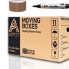 Image 1: Aspect Large Moving Boxes with Lids, Handles, Tape & Marker - 47 Litres