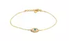 Evil Eye Bracelet with Swarovski Elements Crystals in 18K Gold Plated Sterling Silver