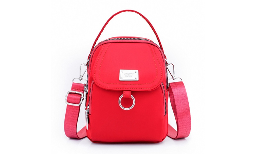 Image 11: Crossbody Zipper Shoulder Bag for Women