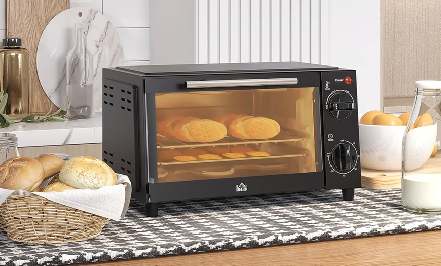 Image 6: HomCom Mini Oven, 9L Countertop Electric Grill