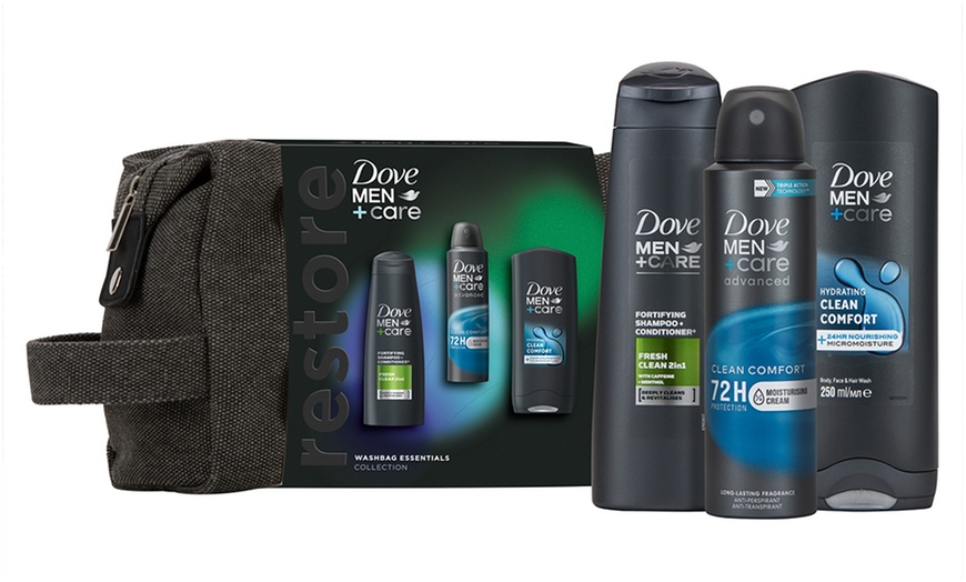 Image 2: Dove Men +Care Restore Essentials Washbag Collection Gift Set for Him