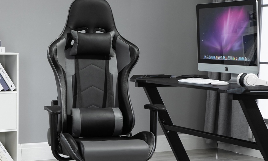 Image 9: HomCom Gaming Chair