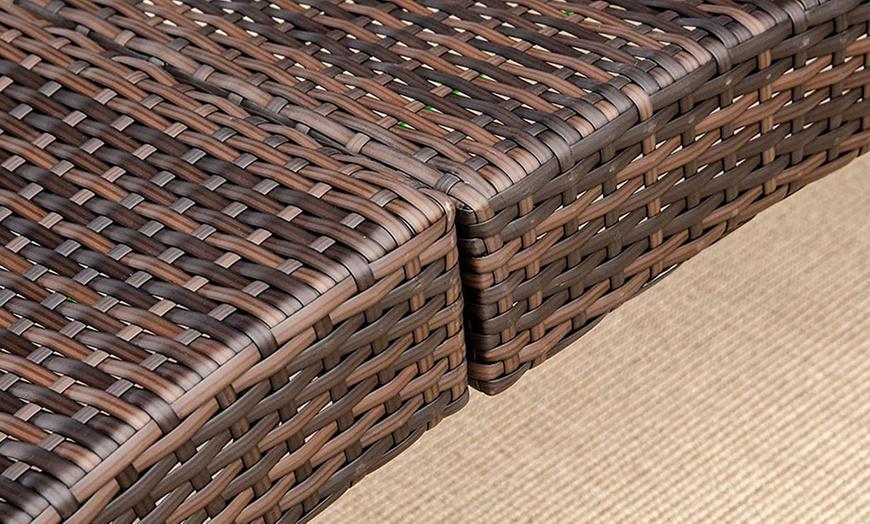 Image 12: Outsunny Rattan Sun Lounger in choice of colours 