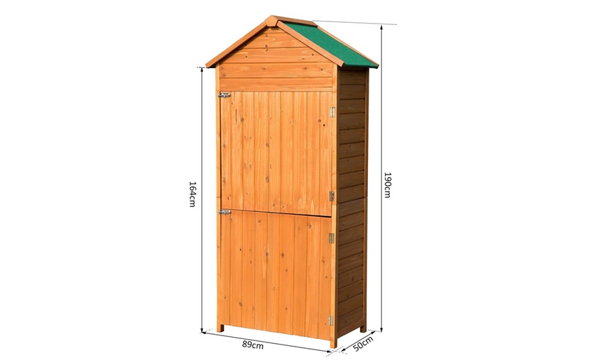 Image 5: Outsunny Four-Tier Garden Shed