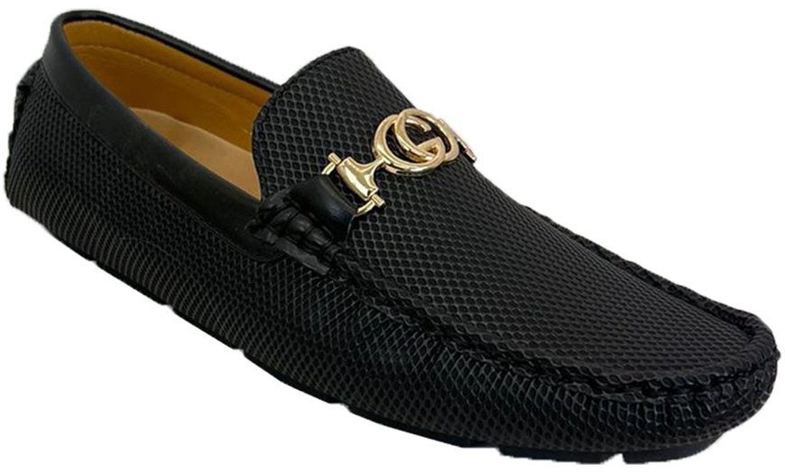 Image 8: Men's Slip-on Leather-Look Moccasins