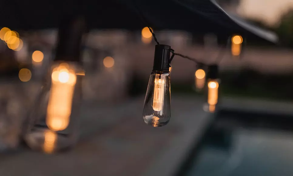 Solar 20Ft. Edison-Style Patio Lights. Multiple Options Available. - Primary Image