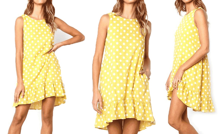 Image 3: Ruffle Polka Dot Dress