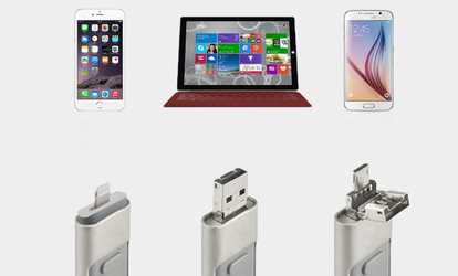 Bild für 3-in-1 USB-Stick 64 oder 128 GB