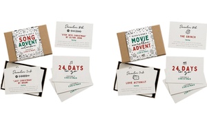 One or Two 24-Piece Christmas Trivia Advent Cards Calendars