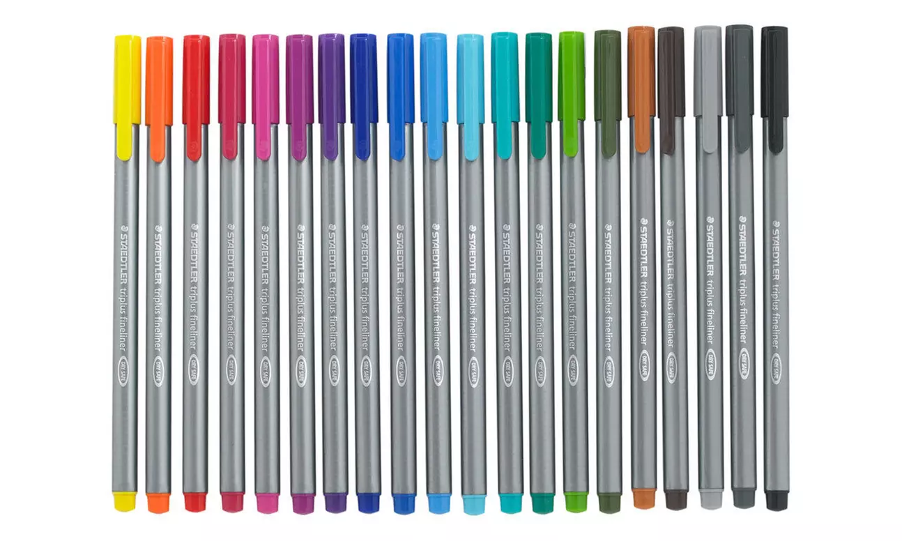 Staedtler Johanna Basford Triplus Fineliner Pens for Adult Coloring Books (36-Pack) - Primary Image