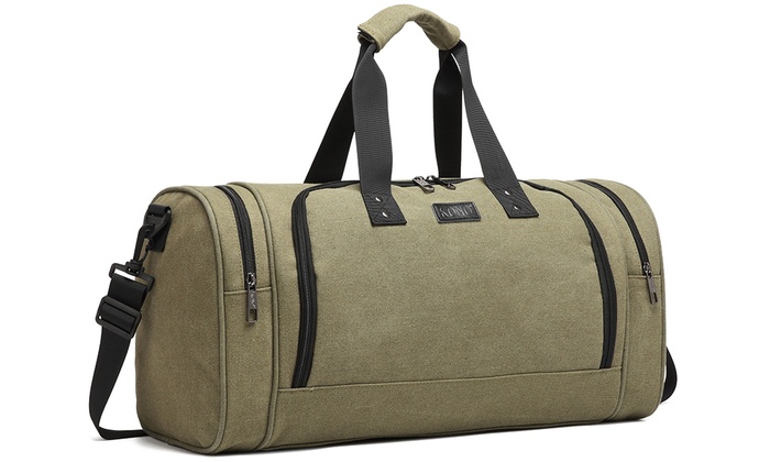 men's canvas travel duffel bags