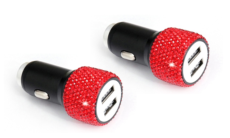 Image 15: Diamond Car Charger with Three-in-One Charging Cable