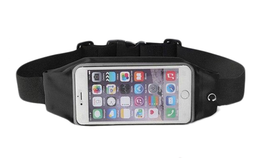 Image 10: Adjustable Smartphone Running Belt