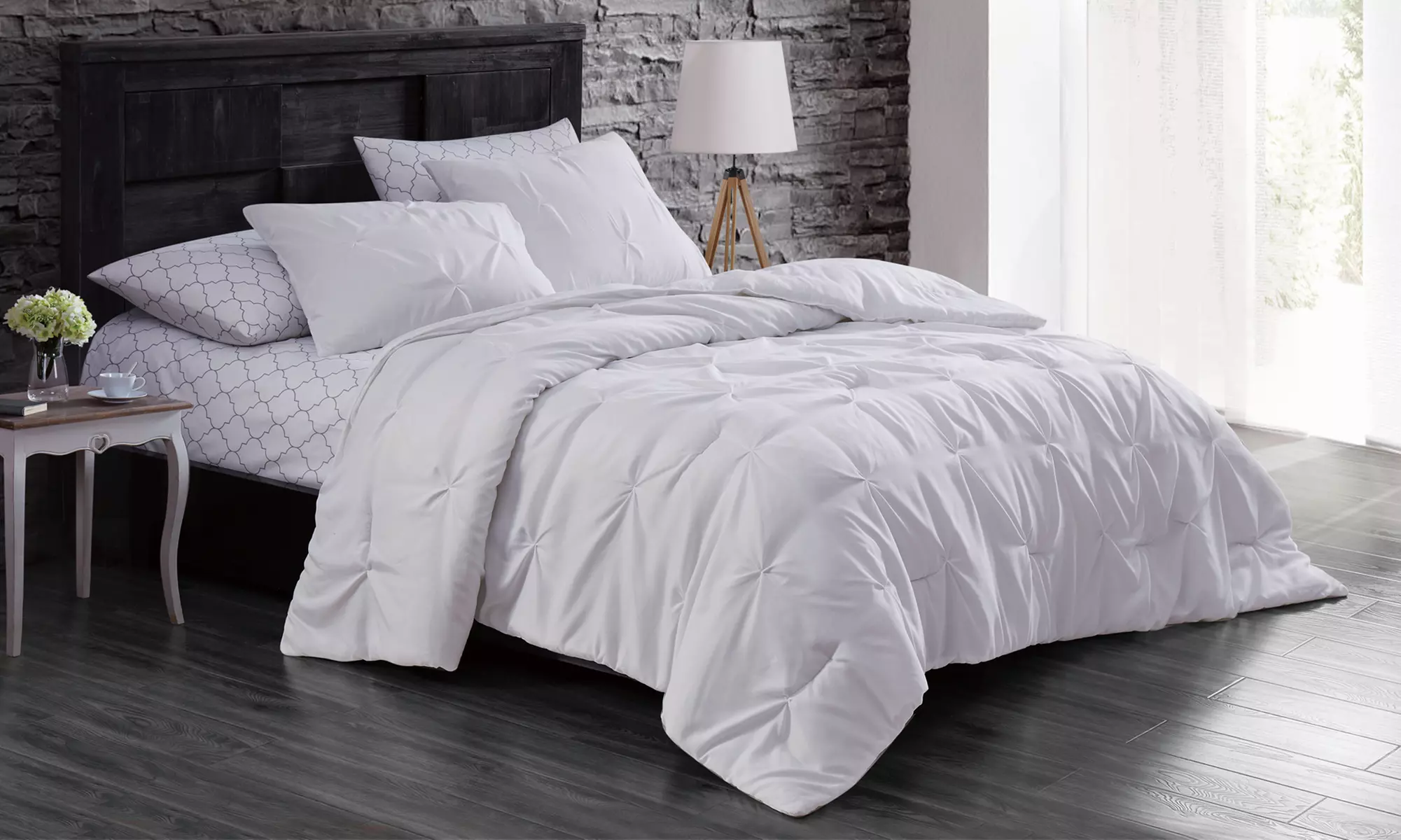 Flynn Pintuck Comforter Sets with Sheets (5- or 7-Piece) - Second Medium