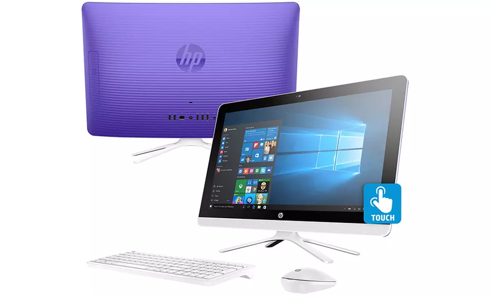 HP 22" All-in-One Touchscreen PC with AMD A6-7310 CPU, 8GB RAM, and 1TB Hard Drive (Manufacturer Refurbished) - Primary Image