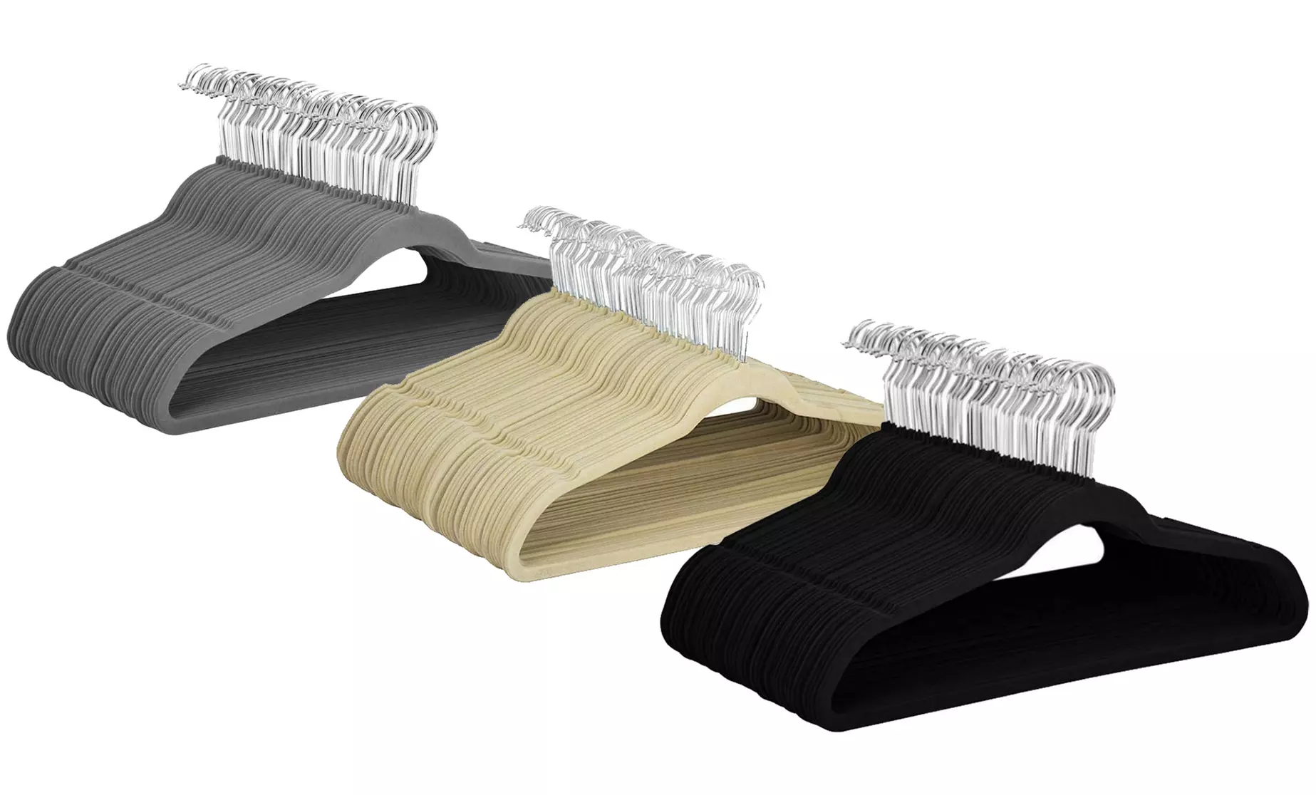 Velvet Non-Slip Space-Saving Hangers (25, 50, or 100-Pack) - Primary Image