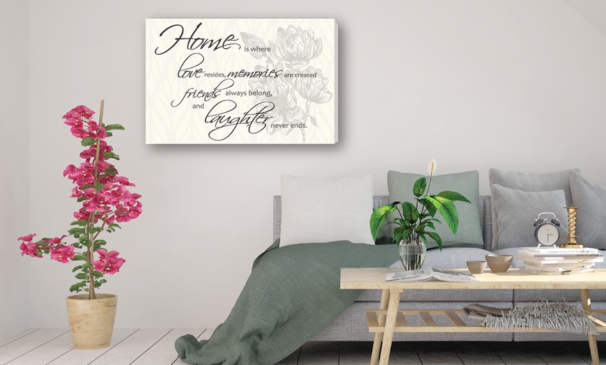 Image 1: Family Quote Canvas in 7 Designs