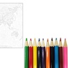 Image 5: World Map Adult Colouring Poster