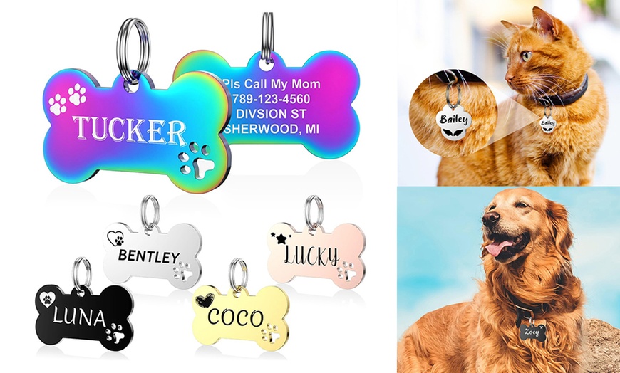 Image 2: 1 or 2 Personalized Pet Tags