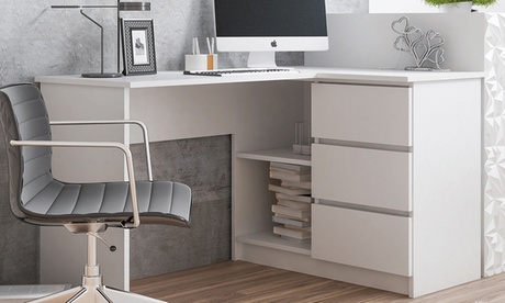 Selsey scrivania angolare Geranio disponibile in 3 fantasie