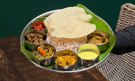 For Two People: 2-Course South Indian Dinner with a Glass of House Wine