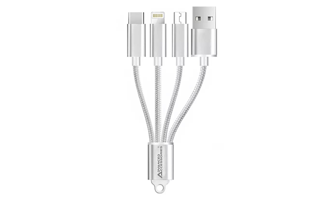 1 ou 2 câbles tressés résistants 3 en 1 - iPhone - Samsung - Type-C - USB - Livraison offerte - Second Medium