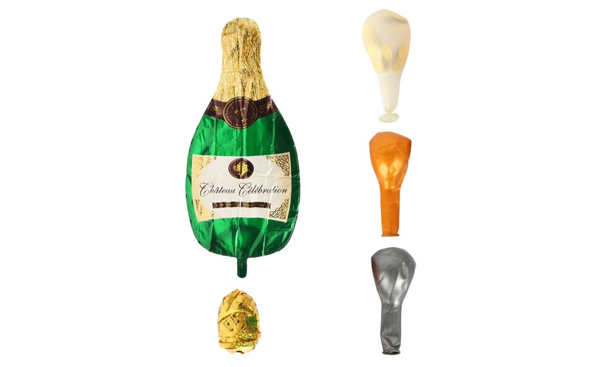 Image 6: 42-Piece Champagne Bottle Balloons Party Decoration Set