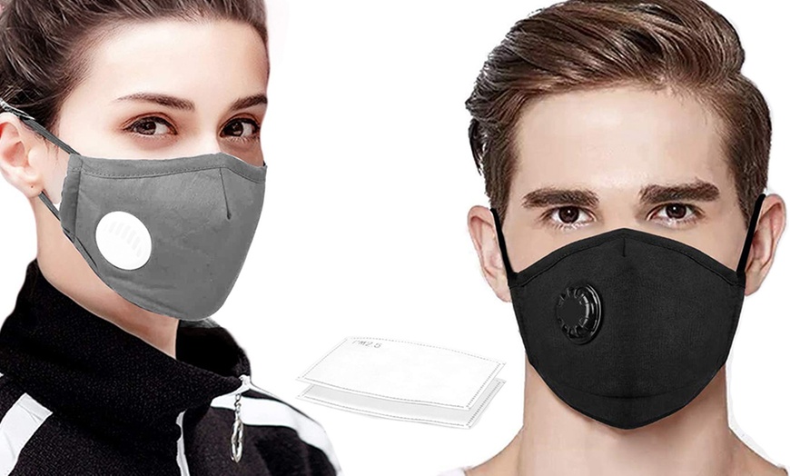 Image 1: Reusable Face Mask with Filters