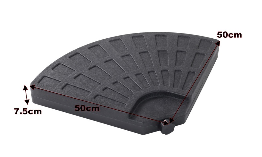 Image 19: Rotatable Square Cantilever Umbrella with Fillable Base