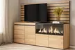 Sideboard mit LED-Elektrokamin opt. mit Schrank & Kommode in der Farbe nach Wahl - Second Medium
